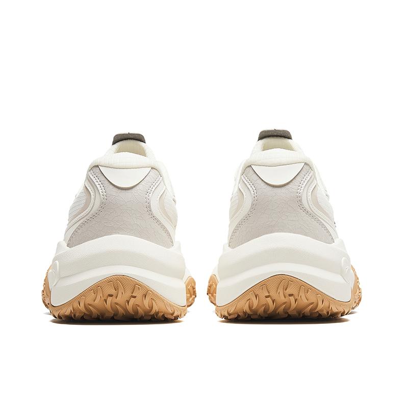 Anta Fabric Mochi Shoes Comfortable Versatile Thick Sole Low Top Casual Shoes Men sneaker White Gray Blue 912418870-2