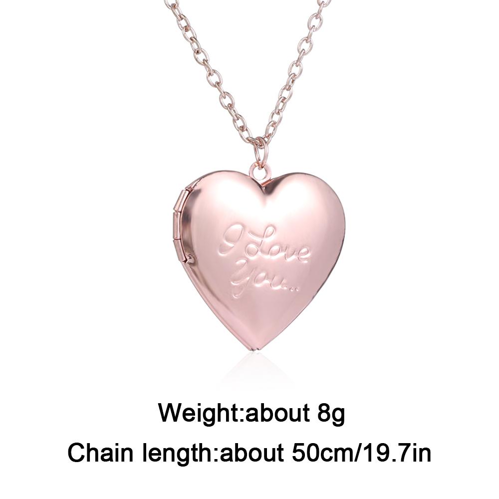 

Модная цепочка для любовников, ювелирные изделия, фотоизображение, медальон, ожерелье в форме сердца, кулон