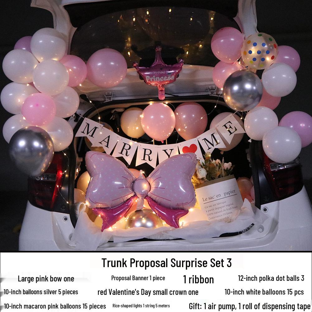 

Набор воздушных шаров для сюрприза в багажнике автомобиля и вечеринки на дни рождения, признания в любви и День святого Валентина