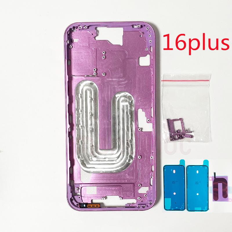 Pro iPhone 16 Plus Střední rám Rámeček Pouzdro Boční tlačítko Šasi Opravné náhradní díly