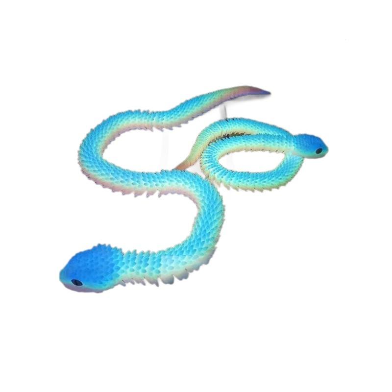 3D Printed Snake Luminous Snake Egg Viper Snake Joint Movable Simulation Small Snake Model Creative Children's Toy Ornament