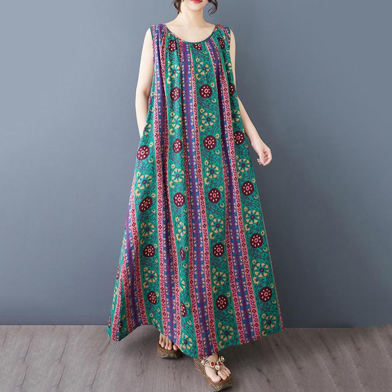 XITAO Print O-neck Dress ZMY1091