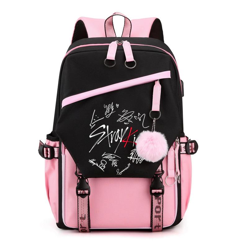 Stray Kids Combination Peripheral School Bag Felix Academy Wind Large Capacity Casual Backpack