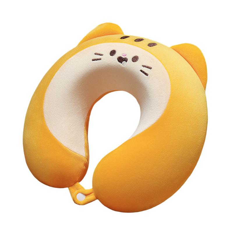 Cartoon Animal Cat U-Shaped Pillow Lunch Break Pillow Neck Pillow Office U-Shaped Pillow Girls Travel Convenient Neck Pillow
