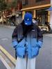 Gradient Color Thickened Cotton Jacket for Men - Autumn/Winter Trendy American Loose-Fit Coat