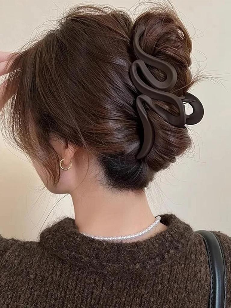 13cm Acrylic Hair Clips For Women Hairpin Matte Wave Hair Claw Clip Ponytail Hair Accessories Girls Headwear Barrettes 4 Colors