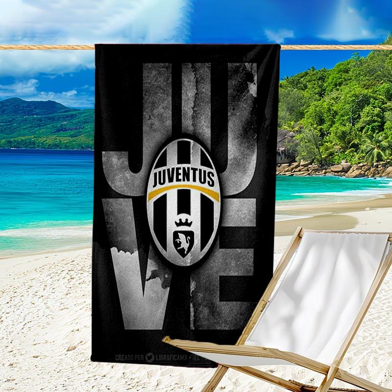 Fußball Fußballwappen Aufgedrucktes Strandtuch, Superweiche Mikrofaser, Perfektes Geschenk Geburtstag, für Pool, Strand, Reisen, für Familie und Freunde