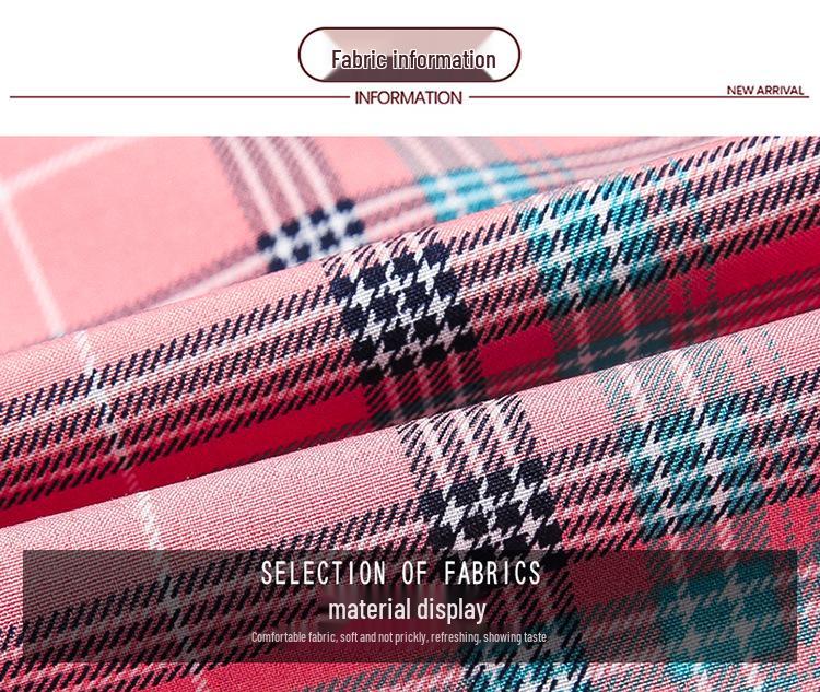 2025 Women's Korean Style Plaid Slimming Shirt - Casual Long Sleeve Print for Spring & Autumn Students