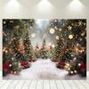Christmas Wonderland Pine Tree Background Cloth - Suitable for Family Celebrations Birthday Parties and Photo Booths