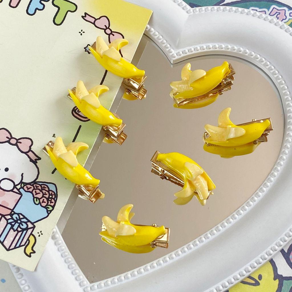 Creative Cartoon Banana Hairpin - Cute & Playful for Girls