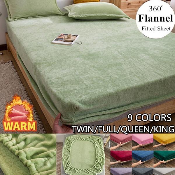 High-quality Soft Velvet Fitted Sheet with Elastic Bands Non Slip Adjustable Mattress Covers for Single Double King Queen Bed 160x200cm