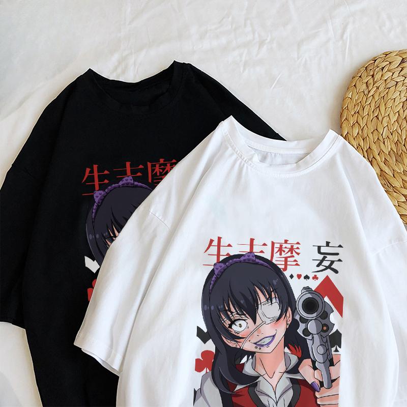 European and American Y2K Retro Street Fashion Anime Printed T-shirt for Summer