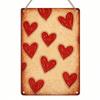 1PC Retro Metal Tin Sign, Red Heart 2D Flat Wall Art, 12x8in Weather-Resistant Hanging Decor for Festival
