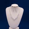 Light Luxury Zircon Bare Diamonds Bridal Jewelry Two-Piece Set Wedding Accessories Earrings Necklace Set Jewelry Spring