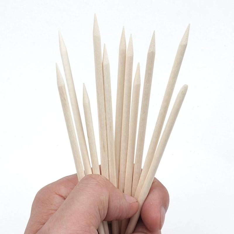 100Pcs 7.5Cm Wood Sticks For Manicure - Dual Tip Cuticle & Nail Plates Remover For Salon And Home Use
