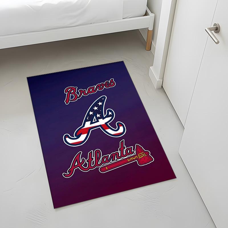 Atlanta Braves (1) Rug Suitable For Living Rooms Bedrooms Computer Rooms Dining Areas And Placement Under Tables And Chairs Also An Ideal Choice For O