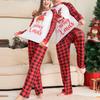 Weihnachten Eltern-Kind-Set Rundhals Langarm Plaid Weihnachten Home Wear Set Familie Set