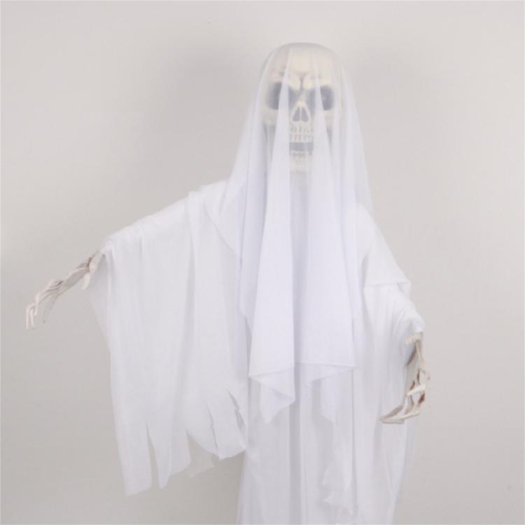 Furchteinflößende Sensenmänner Unheimlich Realistische Halloween Schädel Requisiten mit Sprachaktivierten Geräuschen Partydekorationen