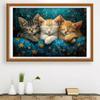 5d DIY Diamond Painting Cross Stitch Cute Animals Three Kittens Diamond Embroidery Mosaic Full Round Drill Home Decor Arts