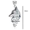 Mens Stainless Steel Viking Fenrir Wolf Head Pendant Necklace Men Silver