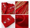 Winter 2026 Red High-End Double-Sided Wool Coat and Skirt Suit for Women, Chinese Style - NY033.
