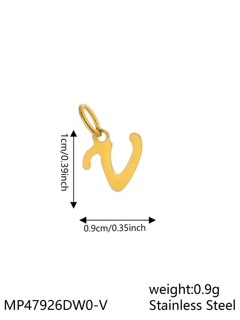 CARLIDANA INS New Fashion Initial Charm Stainless Steel 18K Gold Plated Letter Pendant Alphabet Necklace for DIY Jewelry