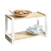 Double Layer Storage Rack Kitchen Spices Plank Shelf Home Stainless Steel Sundries Organization Rack Table Cutlery Metal Holders