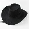 Cowboyhatter for menn og kvinner Solskjerm Gresslandsolhatt Western Cowboyhatt Hatt med bred brem
