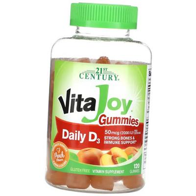 Chewable Vitamin D3, VitaJoy Gummies Daily D3, 120 Tabs Peach (36440108)