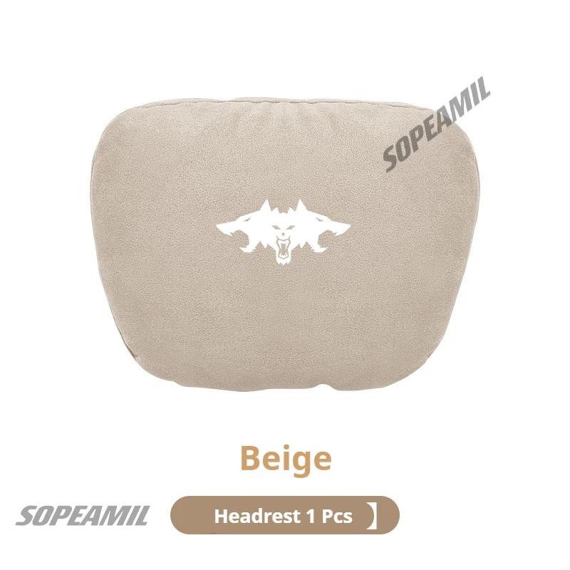 TDMC1 For Tesla Cyberbeast Roadsrer Model 3 Model Y Model S Model X Car Suede Headrest Neck Support Pillow Seat Waist Cushion Pillow