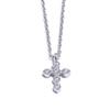 Yhpup Fashion Chic Cross Shiny Pendant Necklace Cubic Zirconia Exquisite Casting Technology Gold Platinum Plated Jewelry Gift