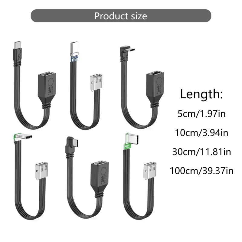 USB C to USB 2.0 Adapter USB Adapter OTG Cable Connector USB C Male to USB Female OTG Cable for Laptop Computer Tablet
