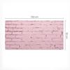 Protective Decorative Mat for Office Desk Pastel Brick Wall 100X50 Cm