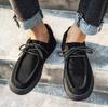 Fashion Men's Classic Retro Casual Shoes Lace-up Cow Suede Genuine Leather Mens Comfortable Driving Flats Men Outdoor Oxfords