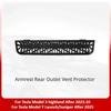 For Tesla Model Y Juniper/Model 3 Highland Rear Air Outlet Cover Air Condition Vent USB Charging Protector Net Anti Blocking Net