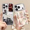 Retro Collage Style Phone Case For iPhone 17 Pro Max Plating Lens Frame Clear Soft Cover For iPhone 16 15 14 13 Pro Max 11 16E 17E