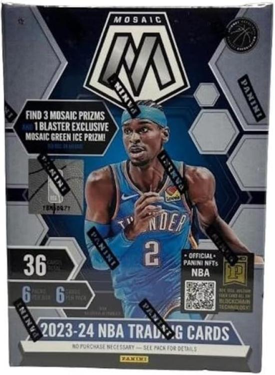 

2023-24 Panini Mosaic Basketball Hobby Blaster Box (Green Ice Prizm) [Parallel Import]