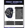 SANDA Fashion Men's Electronic Watch Multi Functional Outdoor Sports Waterproof Calendar Night Light LED Men's Watch