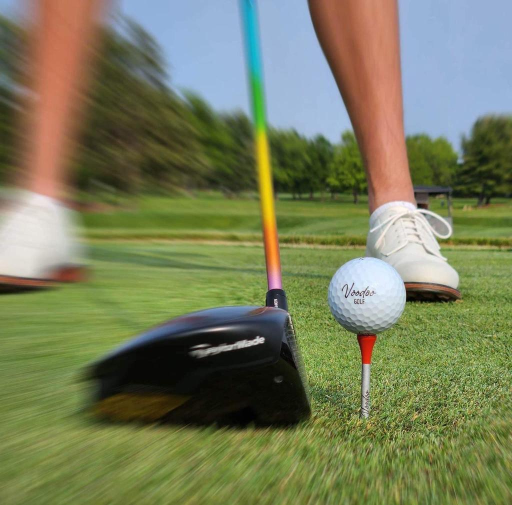 Voodoo Golf Set aus Bambus-Golf und Holz-Geschenkset 50-teilig Tees, 54mm, 70mm, 83mm, Tees,