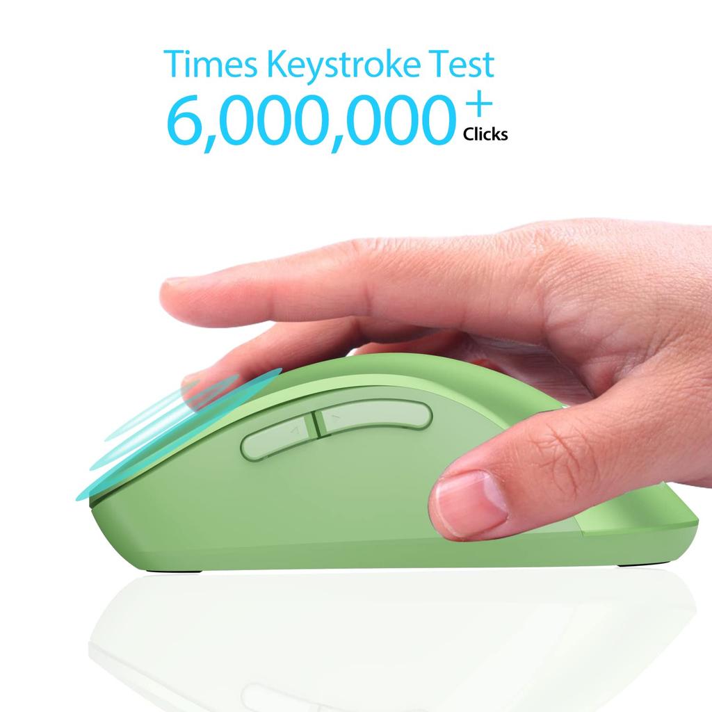 Memzuoix 2.4G Wireless Mouse, Portable Mobile Cordless Mouse with USB Receiver, 1200 DPI Ergonomic Wireless Mouse for Computer Laptops, Desktops,