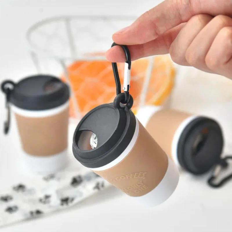 Tragbarer Haustierkot-Mülleimer Spender Kreativer Kaffeebecher Hundemüll-Aufbewahrung Design Outdoor-Hundespaziergang Müllbeutel-Aufbewahrungsbox