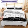 3pcs Custom Name Racing Bedding Set Duvet Cover Closure Includes 1 Duvet Cover & 2 Pillowcases, Soft and Comfortable for All Seasons.