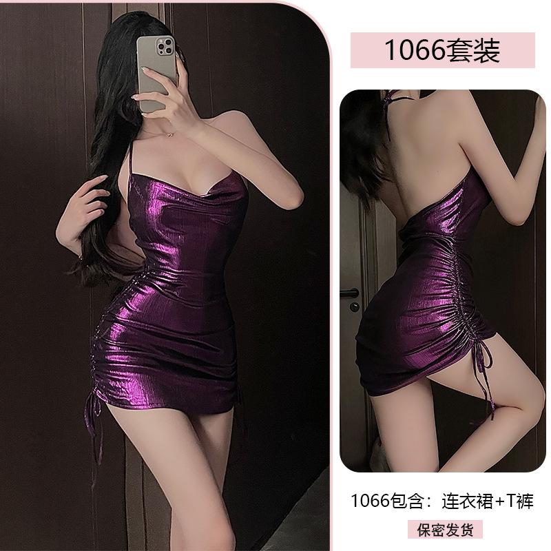 Sexy nightclub Hot Girl dress, feminine charm, backpack-butt revealing uniform, tempting, no-take off, erotic underwear 1066