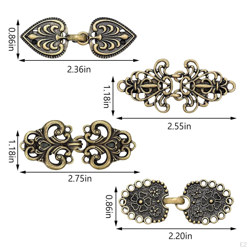 4 Stück Pullover-Schal-Clips, Umhangverschlüsse, Strickjacken-Kragen-Clips, Verschlüsse für Mädchen