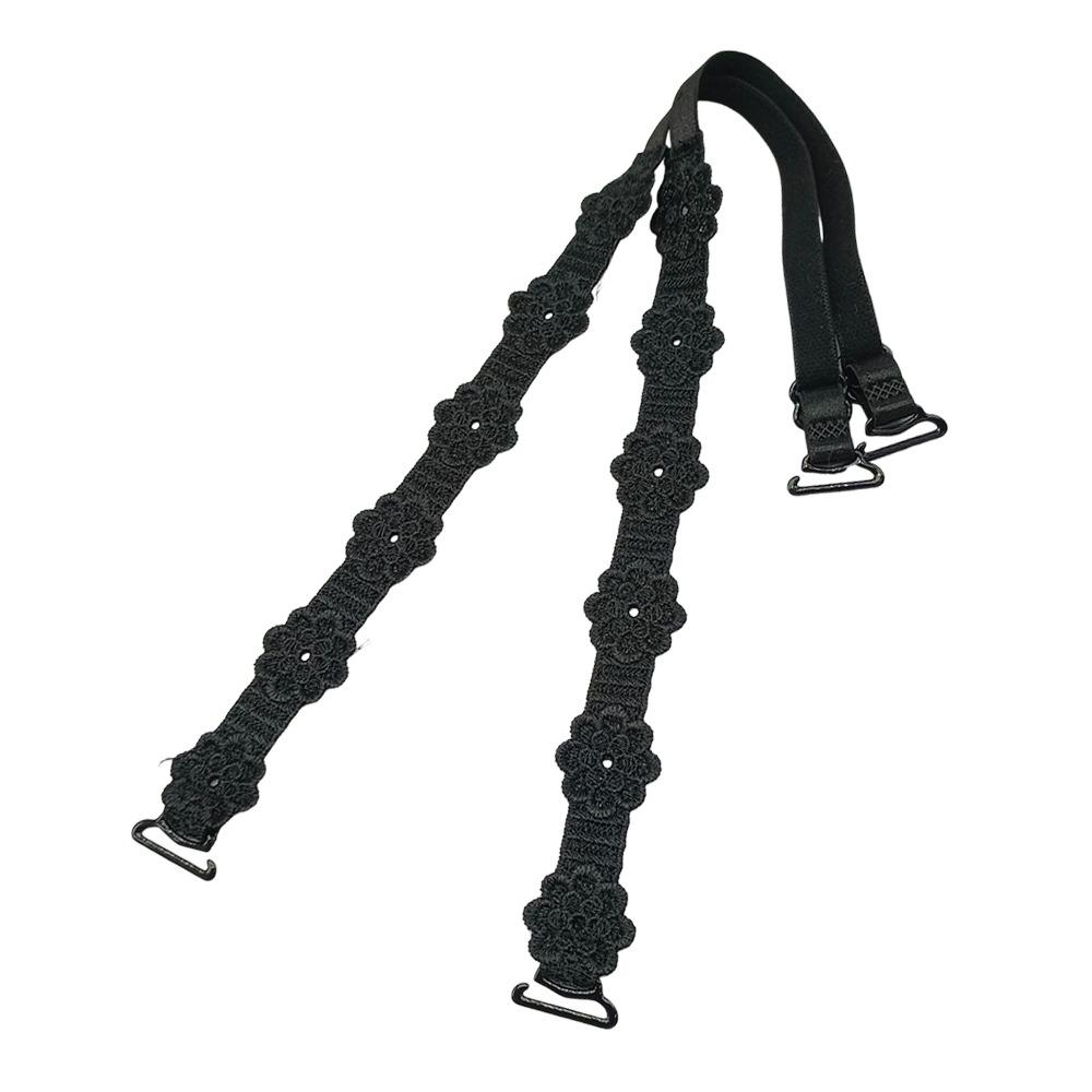 

Полиэстеровые цветочные плечевые ремни, кружевные плечевые бретели, новые сменные бретели для бюстгальтера чёрный