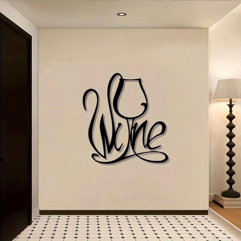 Wine Theme Metal Wall Sculpture Heavy Duty Iron Art Black Grape Design Wine Lover Gift Home Bar Decor