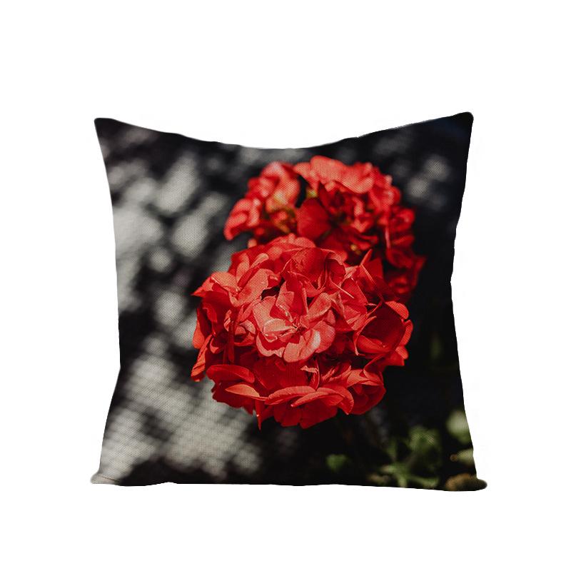 Modern Simple 3D Flower Polyester Pillow Cover for Home New Chinese Style Pillow Sofa Car Cushion Cover