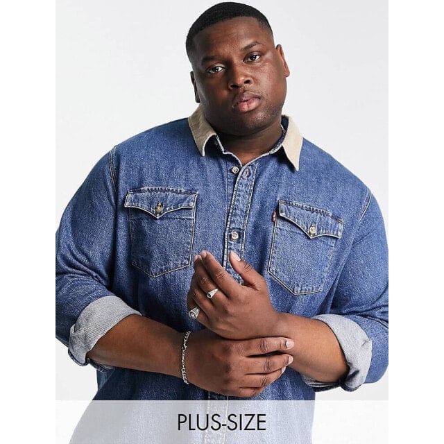 

Синяя джинсовая рубашка Levi s Big & Tall