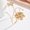 Adjustable Open Arm Bangle Bohemia Style Armband Elegant Flower Bracelet  Hand Jewelry