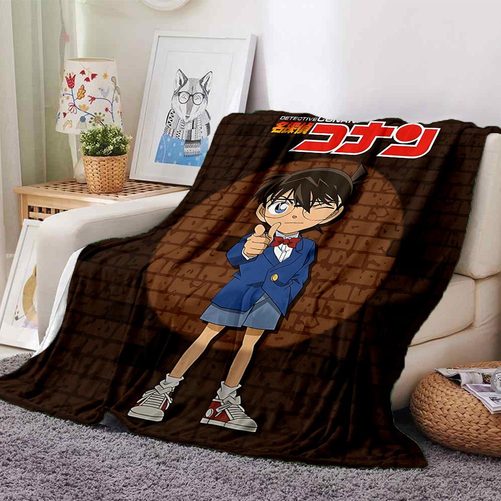 1pz Detective Conan Mystery Case Coperta in Flanella Super Morbida Carina Confortevole per Viaggio Biancheria da Letto Divano Divano Coperta Y7238
